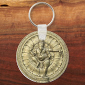 ガネーシュ（ゴールデン） キーホルダー (正面)