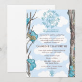 ガネーシュ・チャトゥルティ・プージャの蝶 招待状 (正面/裏面)