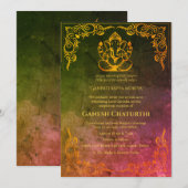 ガネーシュ・チャトゥルティ・プージャ 招待状 (正面/裏面)