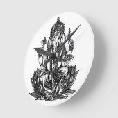 ガネーシュ ラウンド壁時計 (傾斜)