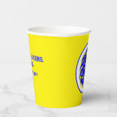 ガハンナリンカーンライオンズイエローアンドブルーグラード名 紙コップ (右)