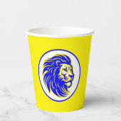 ガハンナリンカーンライオンズイエローアンドブルーグラード名 紙コップ (正面)