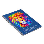ガハンナ レインボー ライオン ヘッド 偽 グリッター スパイラル ノートブック (右側)