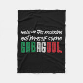 ガバゴルイタリアンプライドおもしろい引用文コロンバスデイG フリースブランケット (正面)