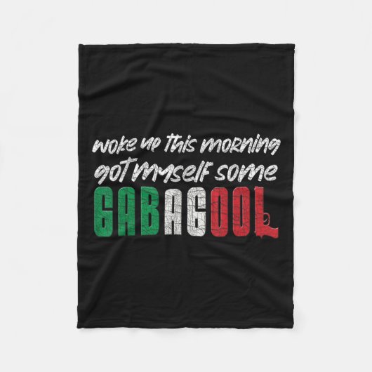 ガバゴルイタリアンプライドおもしろい引用文コロンバスデイG フリースブランケット (正面)