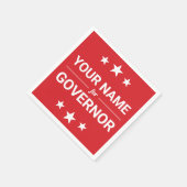 ガバナーの名前カスタム文字&カラーズ星 スタンダードカクテルナプキン (角)