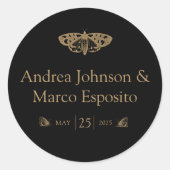 ガビクトリアンスエレガントゴシック結婚式の引き出物 ラウンドシール (正面)