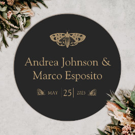 ガビクトリアンスエレガントゴシック結婚式の引き出物 ラウンドシール