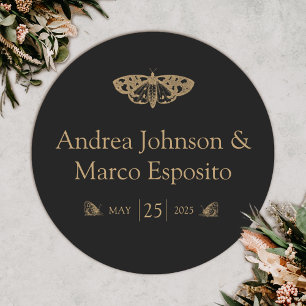 ガビクトリアンスエレガントゴシック結婚式の引き出物 ラウンドシール