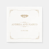 ガビクトリアンスエレガント・ゴシ結婚ック スタンダードカクテルナプキン (正面)