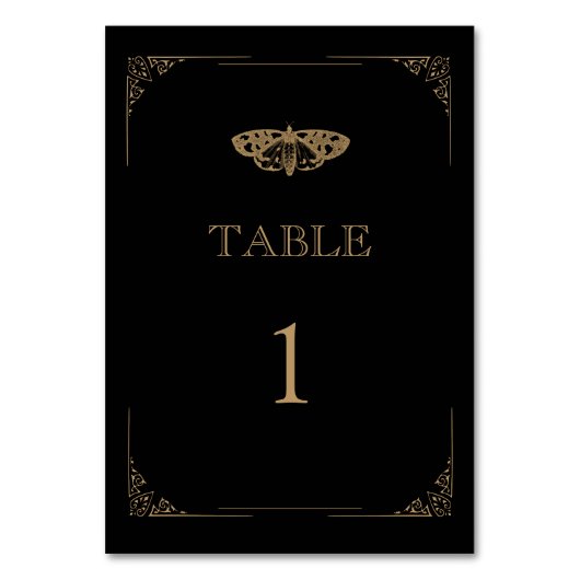 ガビクトリアンスエレガント・ゴシ結婚ック テーブルナンバー (正面)