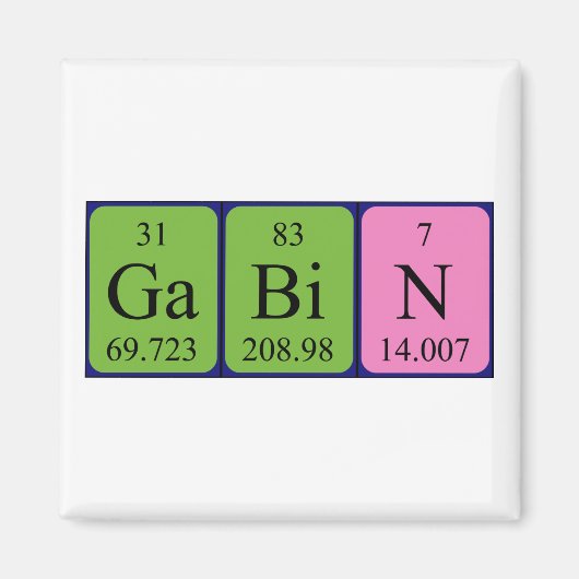ガビン周期表名磁石 マグネット (正面)