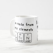 ガビン周期表名mug コーヒーマグカップ (正面左)