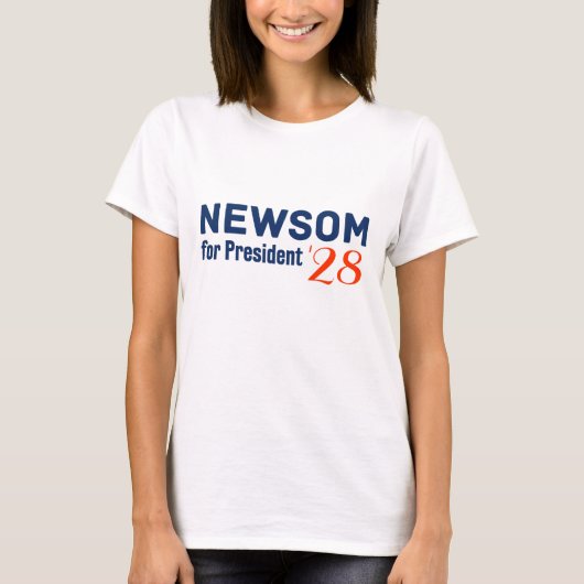 ガビン・ニューサム大統領2028シャツ Tシャツ (正面)