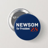 ガビン・ニューサム大統領2028ボタン 缶バッジ (正面&裏面)