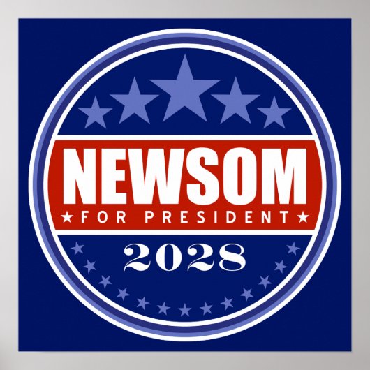 ガビン・ニューサム大統領2028 ポスター (正面)