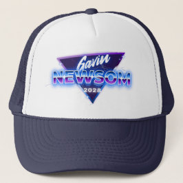 ガビン・ニューサム 2028 大統領選 レトロ 80s キャップ