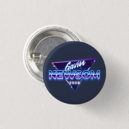 ガビン・ニューサム 2028 大統領選 レトロ 80s 缶バッジ