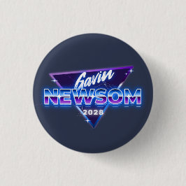 ガビン・ニューサム 2028 大統領選 レトロ 80s 缶バッジ