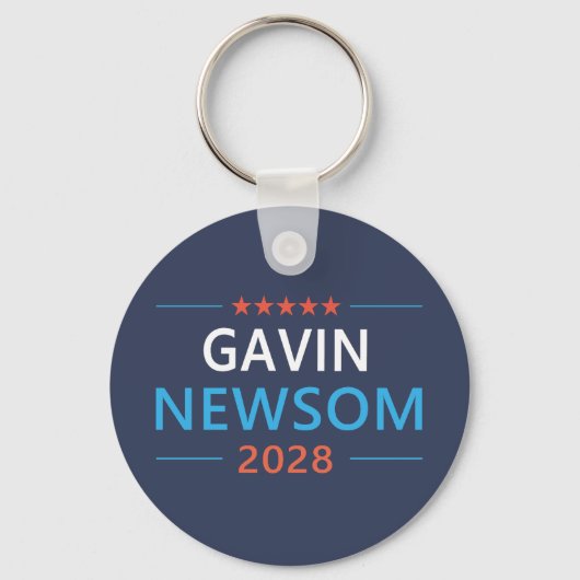 ガビン・ニューサム 2028 大統領 キーホルダー (正面)