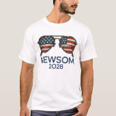 ガビン・ニューサム 2028 大統領 サングラス Tシャツ (正面)