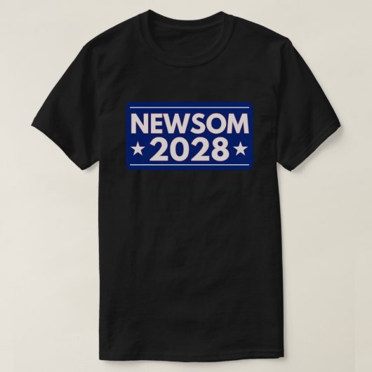 ガビン・ニューサム 2028 Tシャツ (デザイン正面)