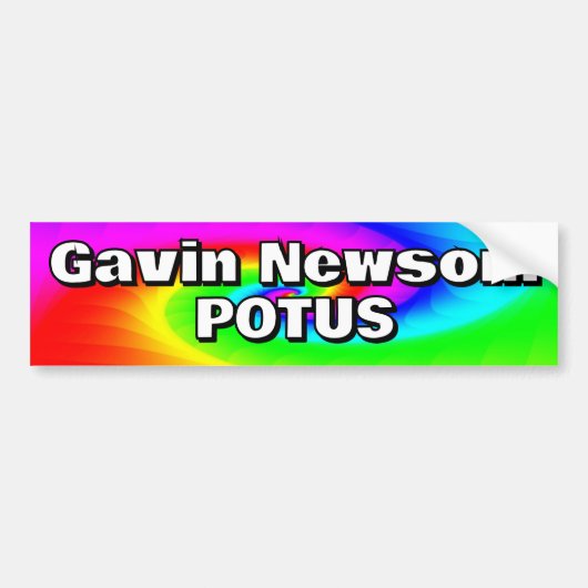 ガビン・ニューサム POTUS バンパーステッカー (正面)