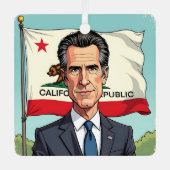 ガビン・ニューソム大統領の大統領 メタルオーナメント (正面)