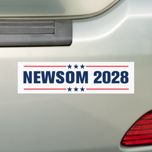 ガビン・ニューソム大統領就任2028 バンパーステッカー (車上)