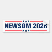 ガビン・ニューソム大統領就任2028 バンパーステッカー (正面)