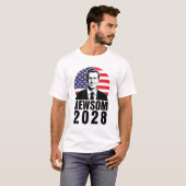 ガビン・ニューソム2028米州旗 Tシャツ (正面フル)