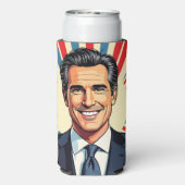 ガビンCニューソム | アメリカお気に入りの知事 スリム缶クーラー (Seltzer裏面)