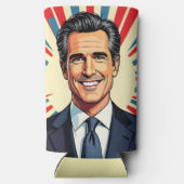 ガビンCニューソム | アメリカお気に入りの知事 スリム缶クーラー (裏面)