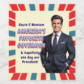 ガビンCニューソム | アメリカお気に入りの知事 ワインラベル (シングルラベル)