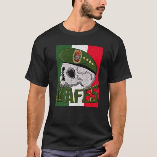 ガフェガフェスメキシコ特殊部隊フエルザス・スペシアル Tシャツ (正面)
