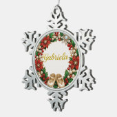 ガブリエラ ベイビーのファースト クリスマス 記念オーナメント スノーフレークピューターオーナメント (右)