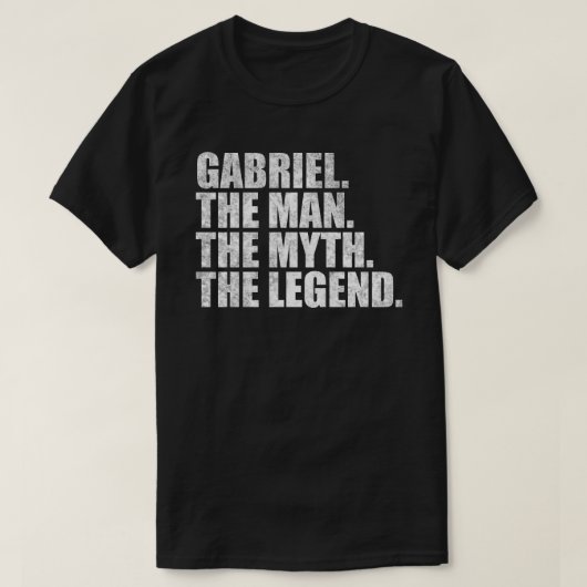 ガブリエルという名、ガブリエルという男 神話と伝説 Tシャツ (デザイン正面)