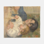 ガブリエルとジャン(ピエール=オーギュストルノアール) フリースブランケット (正面(横))