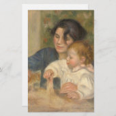 ガブリエルとジャン(ピエール=オーギュストルノアール) 便箋 (正面/裏面)