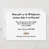 ガブリエルの第1誕生日 招待状 (裏面)