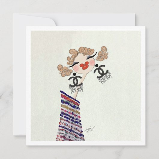 ガブリエルコカハッピーファッションイラストレーション シーズンカード (正面)