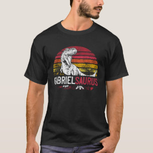 ガブリエルパーソナライズされたサウルスTレックス名クリスマスG Tシャツ