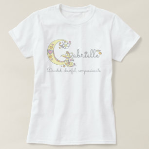 ガブリエル女の子の名前の装飾カスタム的な意味 Tシャツ