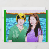 ガブリエル&マッカスタムクスナイ（ユダヤ教の）バル・ミツバー 招待状 (裏面)