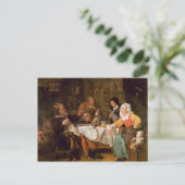 ガブリエル・メツ – 豆王の饗宴 ポストカード (スタンド正面)