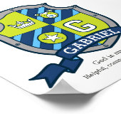 ガブリエル 男の子の名前 ヘラルドリー クマの紋章 ポスター (角)