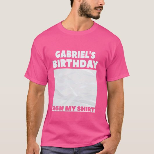 ガブリエルITu2019S私の誕生日は私のシャツのペルソナに署名 Tシャツ (正面)