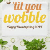 ガブル'til you wobble おもしろい秋友情 キッチンタオル (折り畳み)