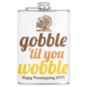 ガブル'til you wobble おもしろい秋友情 フラスク (正面)