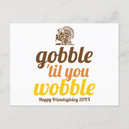ガブル'til you wobble おもしろい秋友情 ポストカード